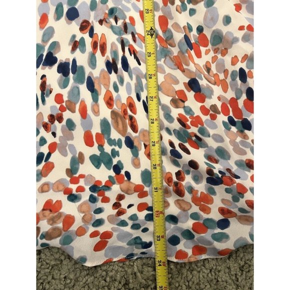 RETRO BOHO MAEVE ANTHROPOLOGIE WATERCOLOR POLKADOT FLUTTER SLEEVE DRESS SIZE S - Picture 6 of 7